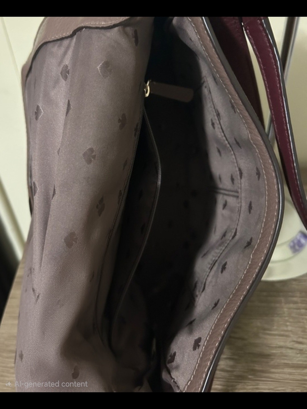 kate spade taupe and cream crossbody saddle bag - Picture 7 of 10